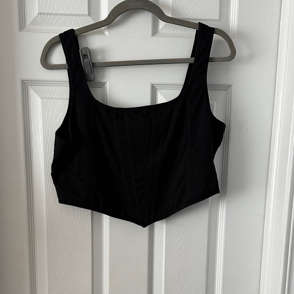 SHEIN Corset Black Tank Top